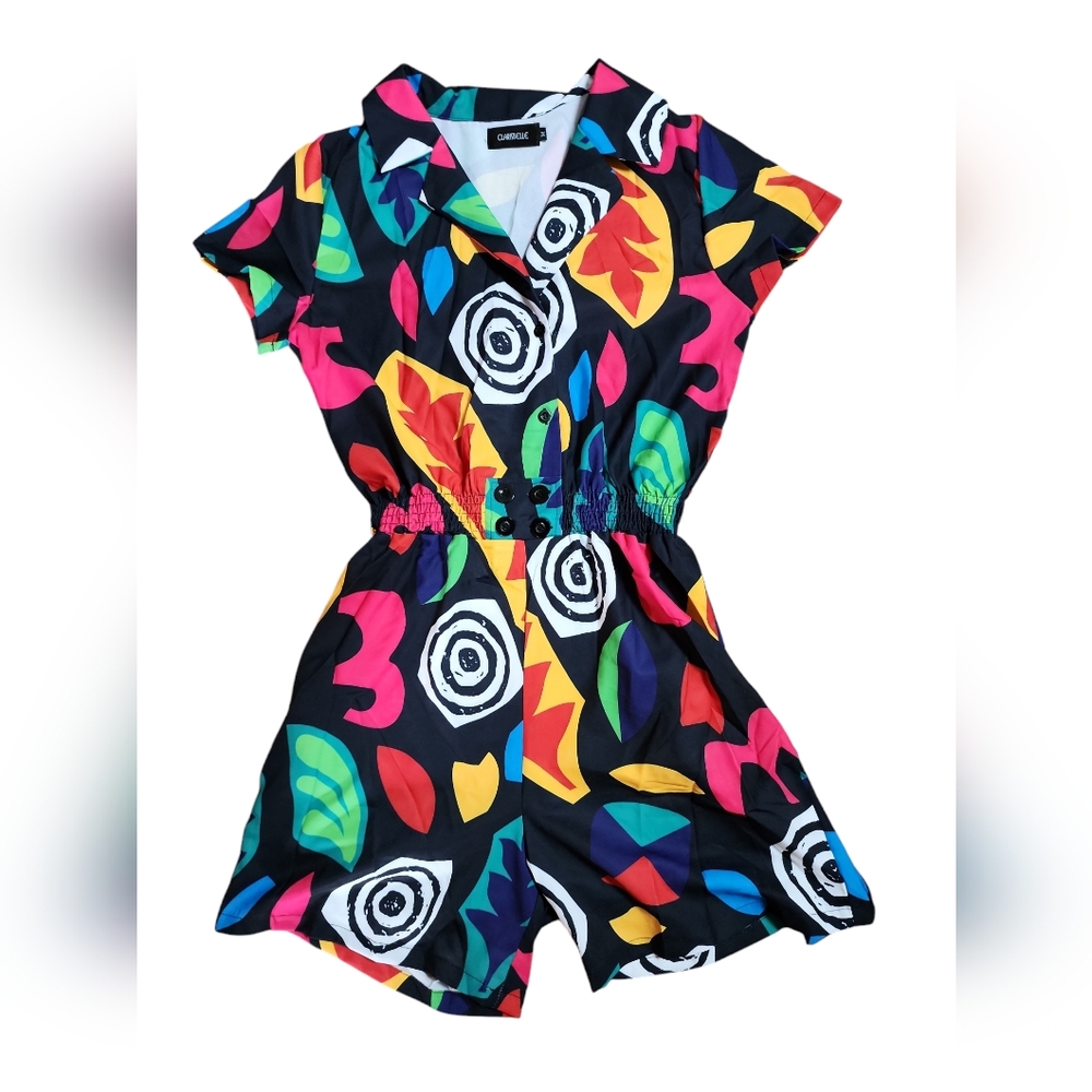 Girls colorful Stranger Things romper. - Picture 2 of 4
